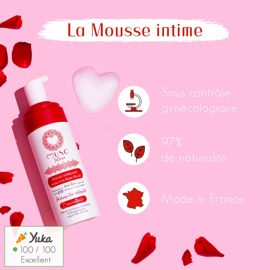 MUSC INTIME The Official Brand - Intimate Foam - Mystik Rose - The Bewitching - Gently Cleanses - Tested Under Gynecological Control - 94% Natural Ingredients - 150 ml
